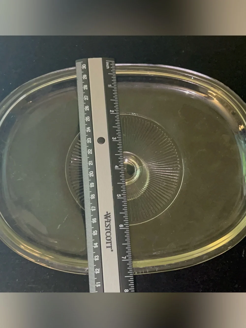 Vintage Pyrex DC 1.5C clear glass oval replacement lid